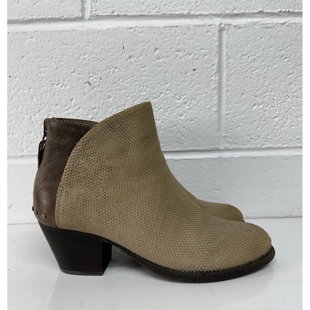 OTBT Compass Bootie Dark Taupe Leather Ankle Western / Women's 9